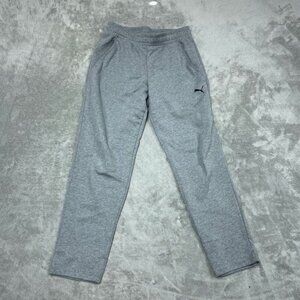Puma Gray Mens Sweatpants Medium Elastic Waist Lightweight Casual a0924